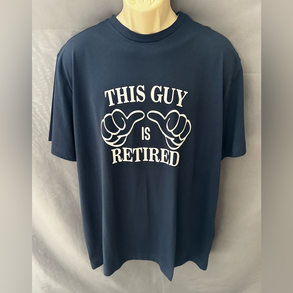 👕NWT Men’s Short Sleeve T-Shirt This Guy Is Retired Size XL George Brand